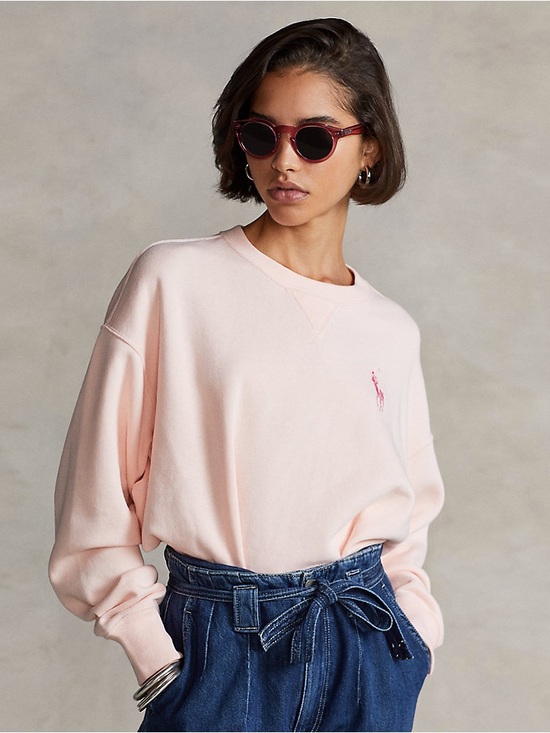 Ralph Lauren Tops - Polo Ralph Lauren Pink Pony 20th Anniversary Fleece Crewneck Sweatshirt